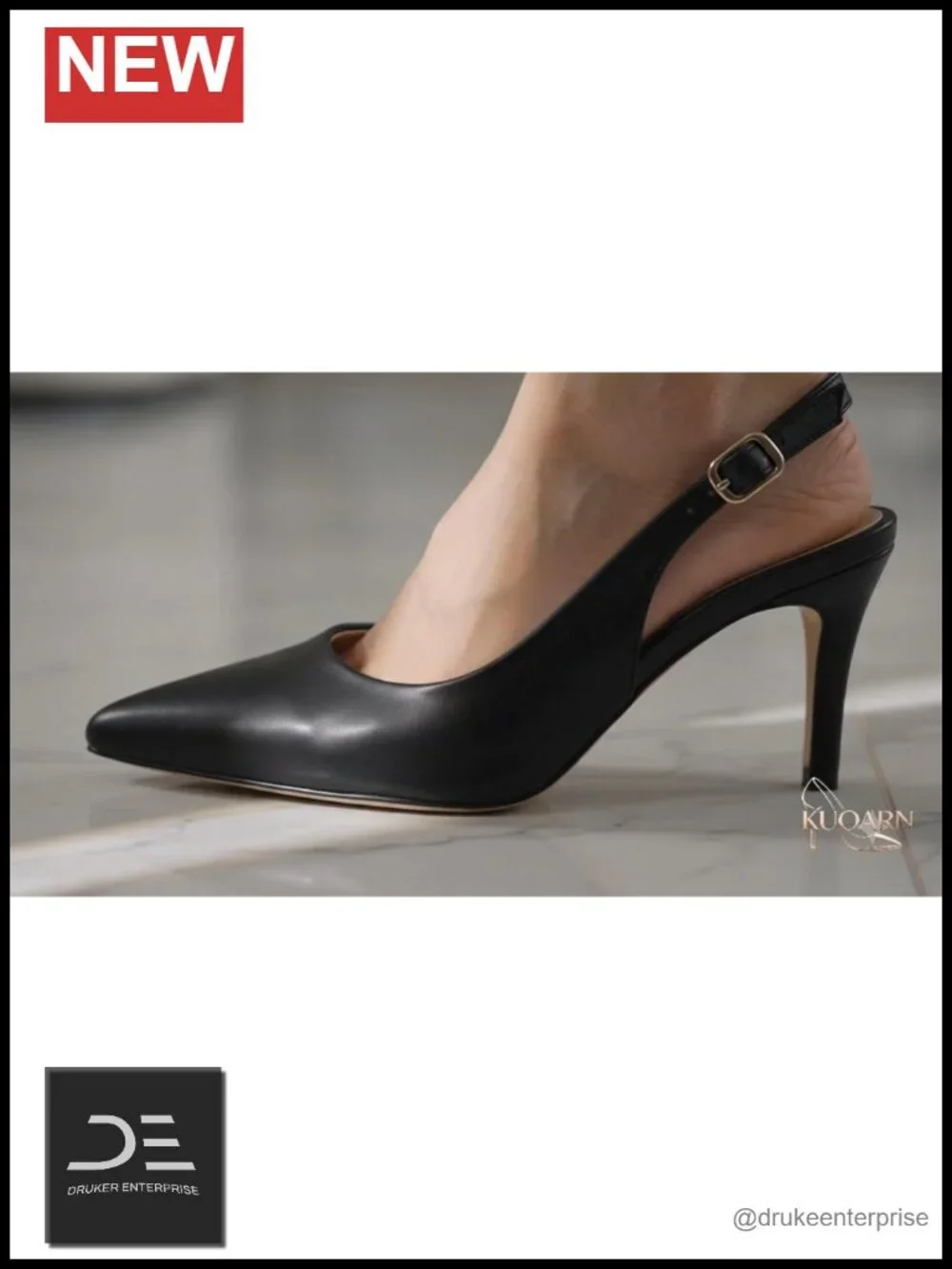 Slingback Heels for Women Pointed Toe Stiletto Pumps 3.5